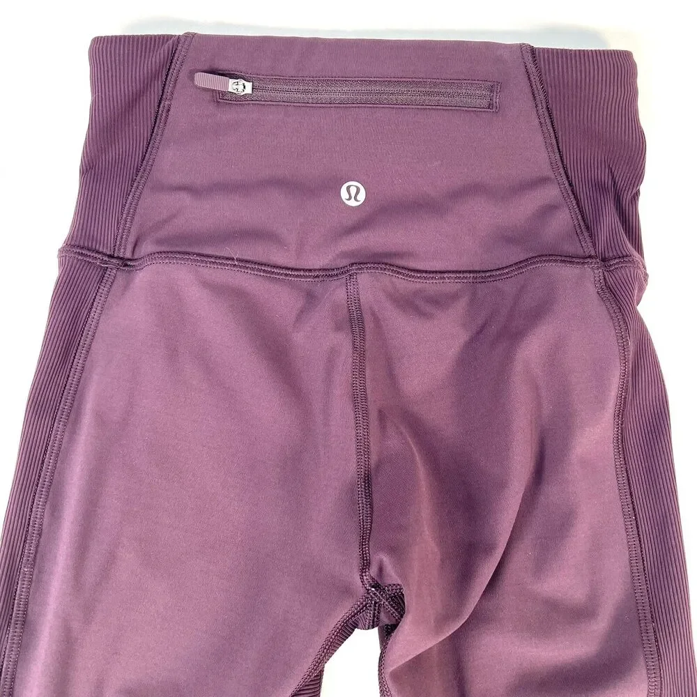 Lululemon On Your Mark Crop Size 2 (23” Inseam) Black Cherry (Burgundy) W6AJFS